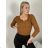 Women's Stand Collar Long Sleeve Knitted Sweater (S/M ONE SIZE) ITALIAN FASHION IMPLI228596 S / M black