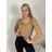 Women's Stand Collar Long Sleeve Knitted Sweater (S/M ONE SIZE) ITALIAN FASHION IMPLI228596 S / M black