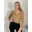 Women's Stand Collar Long Sleeve Knitted Sweater (S/M ONE SIZE) ITALIAN FASHION IMPLI228596 S / M black