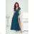 Women's Long Elegant Dress with Wide Straps (SL) FRENCH FASHION FMPEL23VELVET 44 emerald green