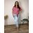 Tunic with pendant short sleeve women's oversized (54/56/58 ONE SIZE) ITALIAN FASHION IM425031