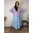 Summer dress oval short sleeve women's oversized (50/52/54 ONE SIZE) ITALIAN FASHION IM425011