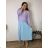 Summer dress oval short sleeve women's oversized (50/52/54 ONE SIZE) ITALIAN FASHION IM425011
