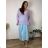 Summer dress oval short sleeve women's oversized (50/52/54 ONE SIZE) ITALIAN FASHION IM425011