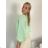 Women's light short sleeve sweater (S/M/L ONE SIZE) ITALIAN FASHION IMWKK252585 S / M / L light green