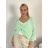 Women's light short sleeve sweater (S/M/L ONE SIZE) ITALIAN FASHION IMWKK252585 S / M / L light green