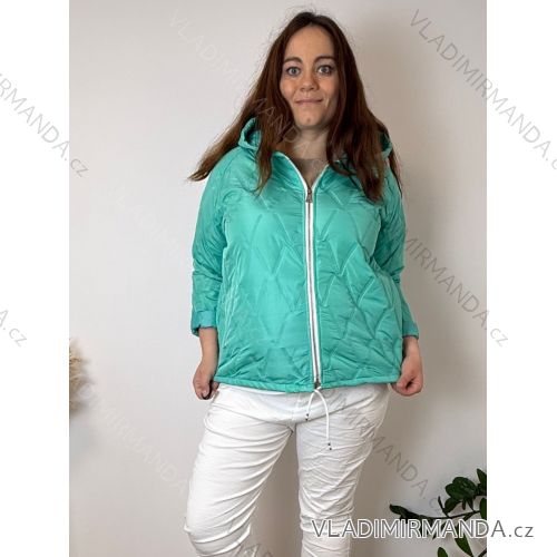 Women's Oversized Knitted Long Sleeve Sweater (S/M ONE SIZE) ITALIAN FASHION IMSN2416125 50/52/54 zelená mintova