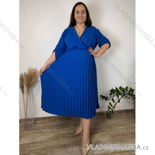 Summer dress oval short sleeve women's oversized (50/52/54 ONE SIZE) ITALIAN FASHION IM425011