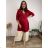 Women's Plus Size Long Sleeve Zipper Dress (XL/2XL/3XL ONE SIZE) ITALIAN FASHION IMBM24002