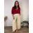 Women's Plus Size Long Sleeve Zipper Dress (XL/2XL/3XL ONE SIZE) ITALIAN FASHION IMBM24002