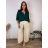 Women's Plus Size Long Sleeve Zipper Dress (XL/2XL/3XL ONE SIZE) ITALIAN FASHION IMBM24002