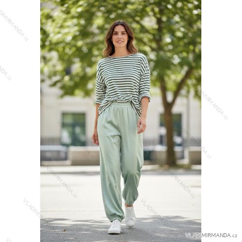 Women's Elegant Oversize Long Sweatpants (S/M/L ONE SIZE) ITALIAN FASHION IMD23634