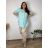 Women's Long Sleeve Hoodie Dress (S / M ONE SIZE) ITALIAN FASHION IMWA216095 50/52/54 žlutá