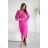 Women's long sleeve formal dress (34-48) POLISH FASHION PMLBC25314-01 pink 40