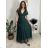 Women's Long Chiffon Short Sleeve Dress (S/M ONE SIZE) ITALIAN FASHION IMWGM23456 beige XS/S/M