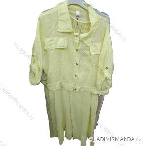 Dress with shirt 3/4 long sleeve women's oversized (42/44/46 ONE SIZE) ITALIAN FASHION IMSM26110