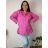 Women's Oversized Knitted Long Sleeve Sweater (S/M ONE SIZE) ITALIAN FASHION IMSN2416125 54/56/58 pink
