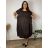Summer dress oval short sleeve women's oversized (50/52/54 ONE SIZE) ITALIAN FASHION IM425011