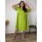 Summer dress oval short sleeve women's oversized (50/52/54 ONE SIZE) ITALIAN FASHION IM425011 54/56/58 zelená limetková