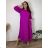 Summer dress oval short sleeve women's oversized (50/52/54 ONE SIZE) ITALIAN FASHION IM425011