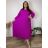 Summer dress oval short sleeve women's oversized (50/52/54 ONE SIZE) ITALIAN FASHION IM425011