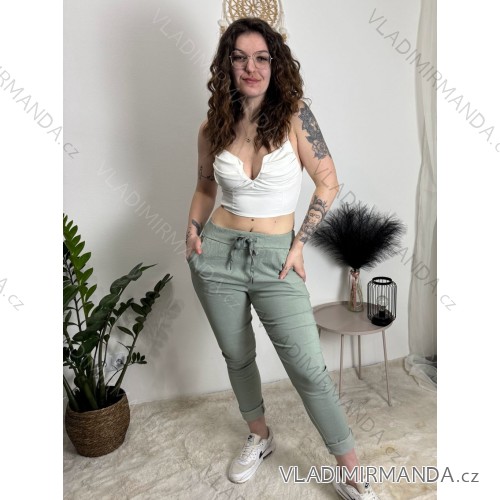 Women's long leather pants (S/M ONE SIZE) ITALIAN FASHION IMPLI2312199