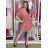 Women's 3/4 Short Sleeve Shirt Dress (S/M/L/XL ONE SIZE) ITALIAN FASHION IMC23025/DU Green