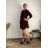 Women's 3/4 Short Sleeve Shirt Dress (S/M/L/XL ONE SIZE) ITALIAN FASHION IMC23025/DU Green