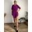 Women's 3/4 Short Sleeve Shirt Dress (S/M/L/XL ONE SIZE) ITALIAN FASHION IMC23025/DU Green