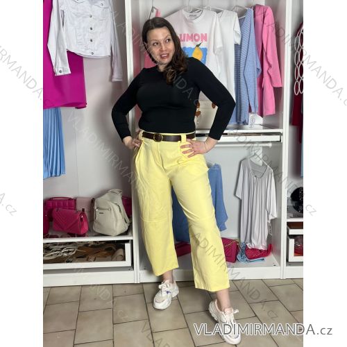 Summer dress oval short sleeve women's oversized (50/52/54 ONE SIZE) ITALIAN FASHION IM425011