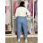 Women's Elegant Oversize Long Sweatpants (S/M/L ONE SIZE) ITALIAN FASHION IMD23634 S / M / L Light blue
