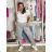 Summer dress oval short sleeve women's oversized (50/52/54 ONE SIZE) ITALIAN FASHION IM425011