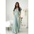 Women's Plus Size (42-46) Long Elegant Party Sleeveless Dress POLISH FASHION PMLBC24289-03/DR 38 zelená lipová