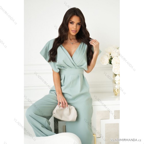 Women's Plus Size (42-46) Long Elegant Party Sleeveless Dress POLISH FASHION PMLBC24289-03/DR 38 zelená lipová