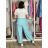 Summer dress oval short sleeve women's oversized (50/52/54 ONE SIZE) ITALIAN FASHION IM425011