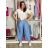 Summer dress oval short sleeve women's oversized (50/52/54 ONE SIZE) ITALIAN FASHION IM425011