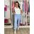 Women's Elegant Oversize Long Sweatpants (S/M/L ONE SIZE) ITALIAN FASHION IMD23634 S / M / L Light blue