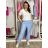 Women's Elegant Oversize Long Sweatpants (S/M/L ONE SIZE) ITALIAN FASHION IMD23634 S / M / L Light blue