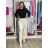 Women's Elegant Oversize Long Sweatpants (S/M/L ONE SIZE) ITALIAN FASHION IMD23634 black M/L/XL