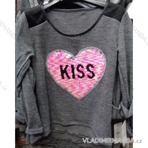 T-shirt long sleeve with sequins baby teen girl (4-14 years) ITALIAN MLADA Móda IMM217126
