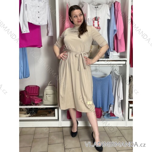 Women's Elegant Oversize Long Sweatpants (S/M/L ONE SIZE) ITALIAN FASHION IMD26018/DUR S / M / L beige