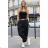 Women's Elegant Oversize Long Sweatpants (S/M/L ONE SIZE) ITALIAN FASHION IMD23634 black 46/48/50