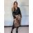Women's long sleeve bodysuit (S/M/L ONE SIZE) ITALIAN FASHION IMPLP2355350060 S / M / L black