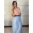 Women's Short Sleeve Turtleneck Sweater (S/M/L ONE SIZE) ITALIAN FASHION IMWK24F3666-1 S / M / L růžová světlá