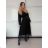 Women's Oversized Knitted Long Sleeve Sweater (S/M ONE SIZE) ITALIAN FASHION IMSN2416125 S / M / L black