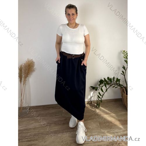 Women's Summer Long Harem Pants (42/44/46 ONE SIZE) ITALIAN FASHION IM424361 50/52/54 dark blue