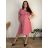 Shirt 3/4 sleeve ladies strip (4XL/5XL ONE SIZE) ITALSKÁ MÓDA IM422026