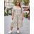 Summer dress oval short sleeve women's oversized (50/52/54 ONE SIZE) ITALIAN FASHION IM425011