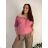 Summer dress oval short sleeve women's oversized (50/52/54 ONE SIZE) ITALIAN FASHION IM425011