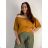 Summer dress oval short sleeve women's oversized (50/52/54 ONE SIZE) ITALIAN FASHION IM425011